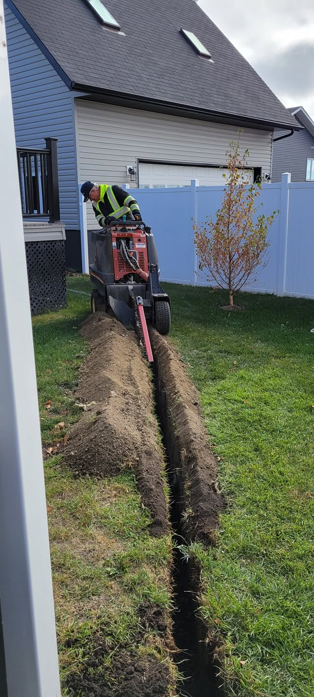 Trenching for a new gas or service line by Penberg Mechanical