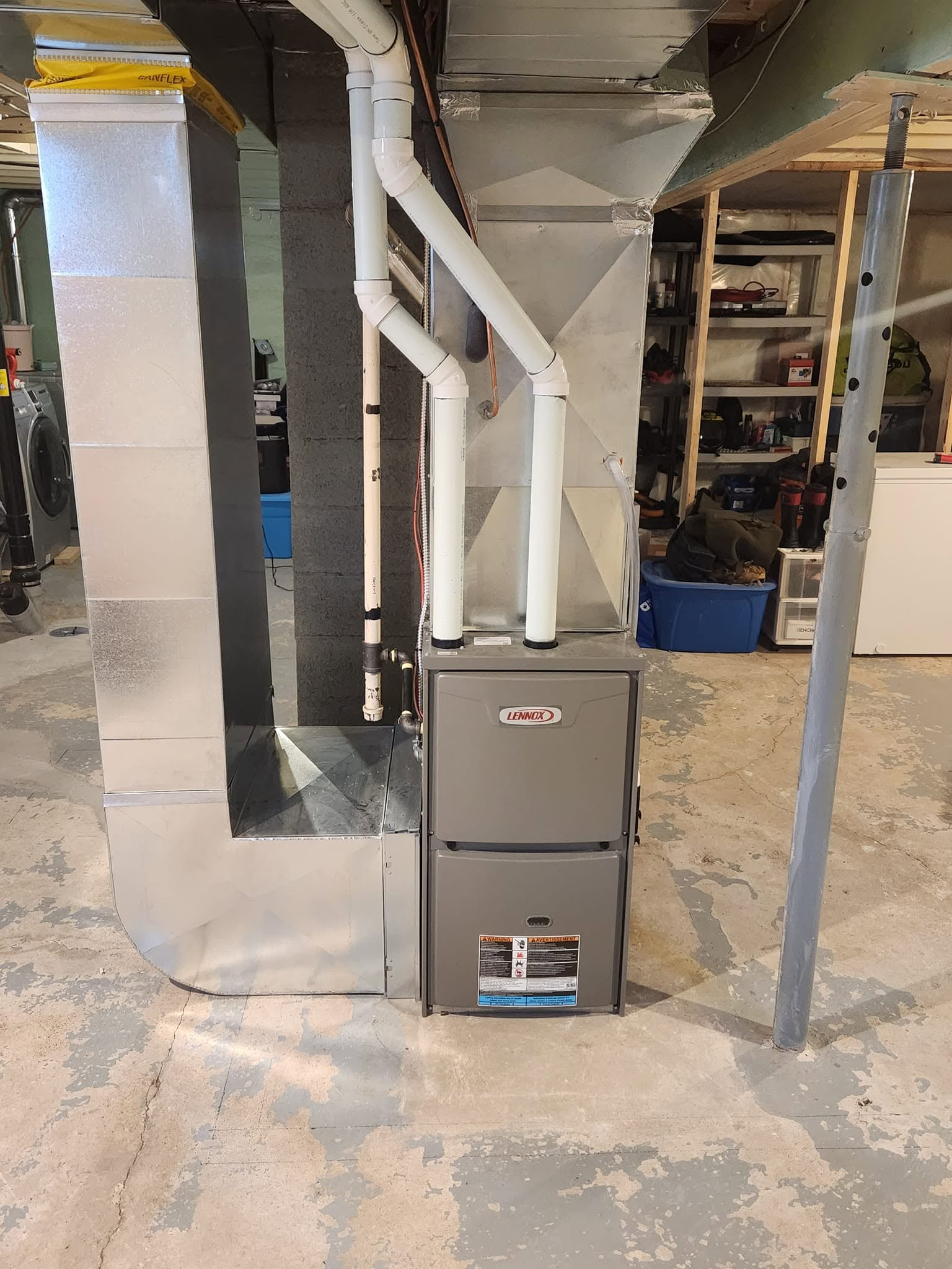 High-efficiency Lennox furnace installed by Penberg Mechanical