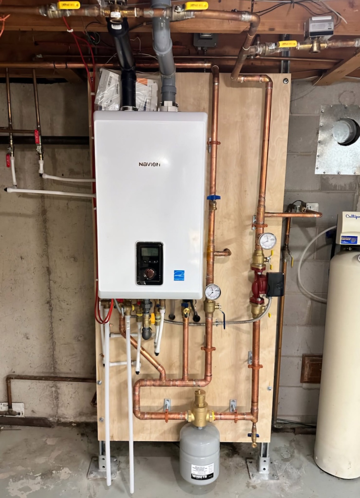 Navien tankless water heater installed by Penberg Mechanical